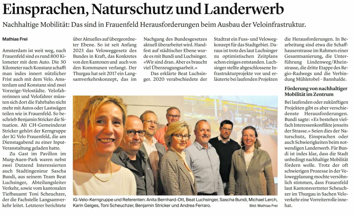 Thurgauer Zeitung, Ausgabe vom 12. Mai 2023, Seite 31 (Auszug)